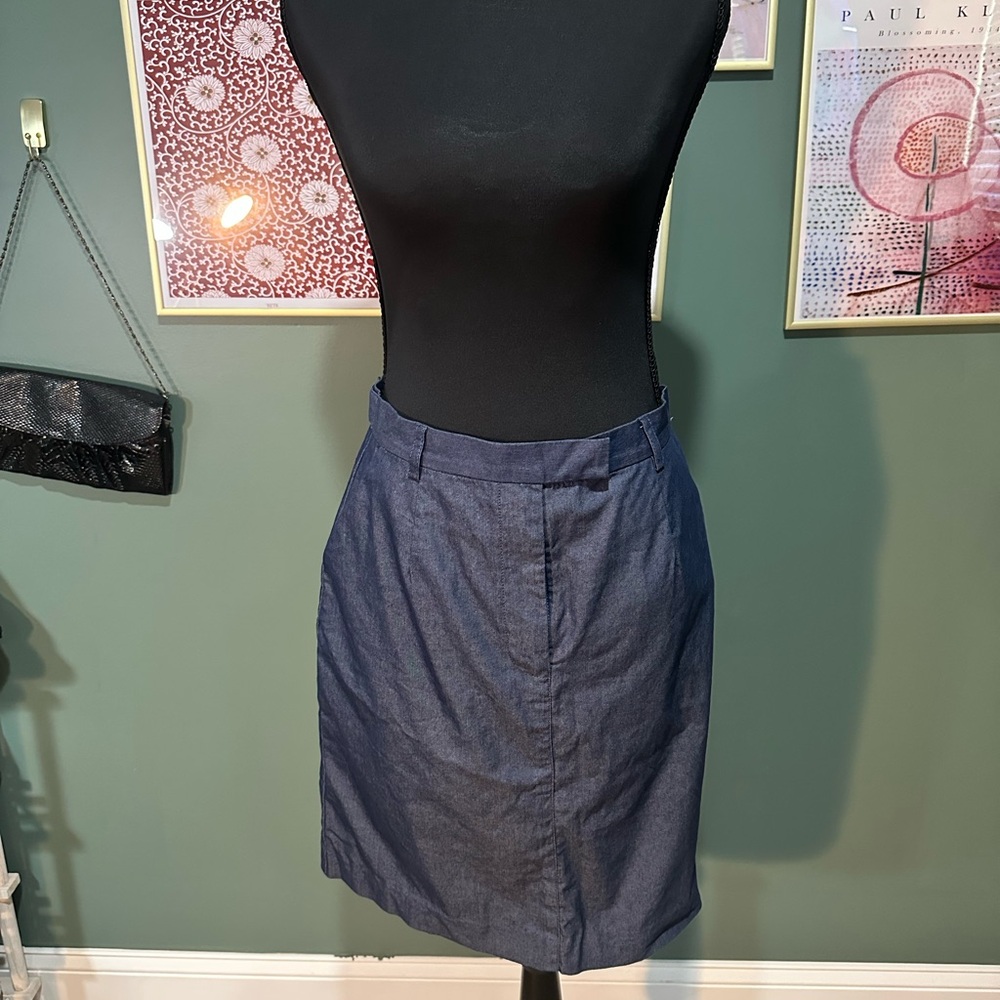 Talbots Blue Pencil Skirt